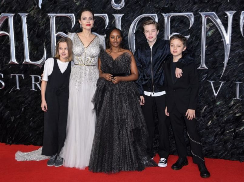 Angelina Jolie toont haar kinderen op de rode loper