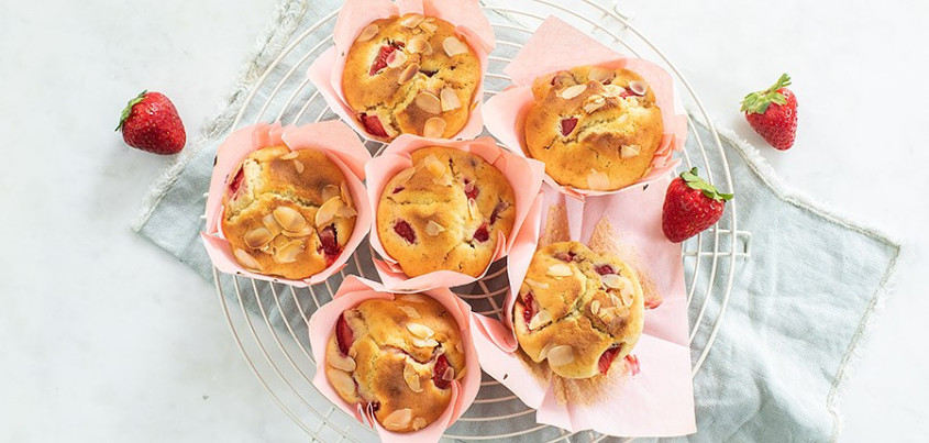 aardbeien muffins